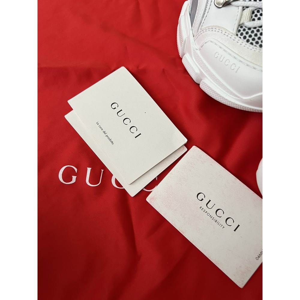 Gucci White Flash trek white women Sneakers Size 35 - Picture 3 of 13